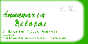 annamaria milotai business card