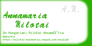 annamaria milotai business card